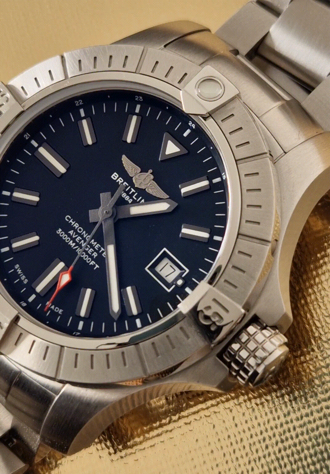 Breitling watch closeup